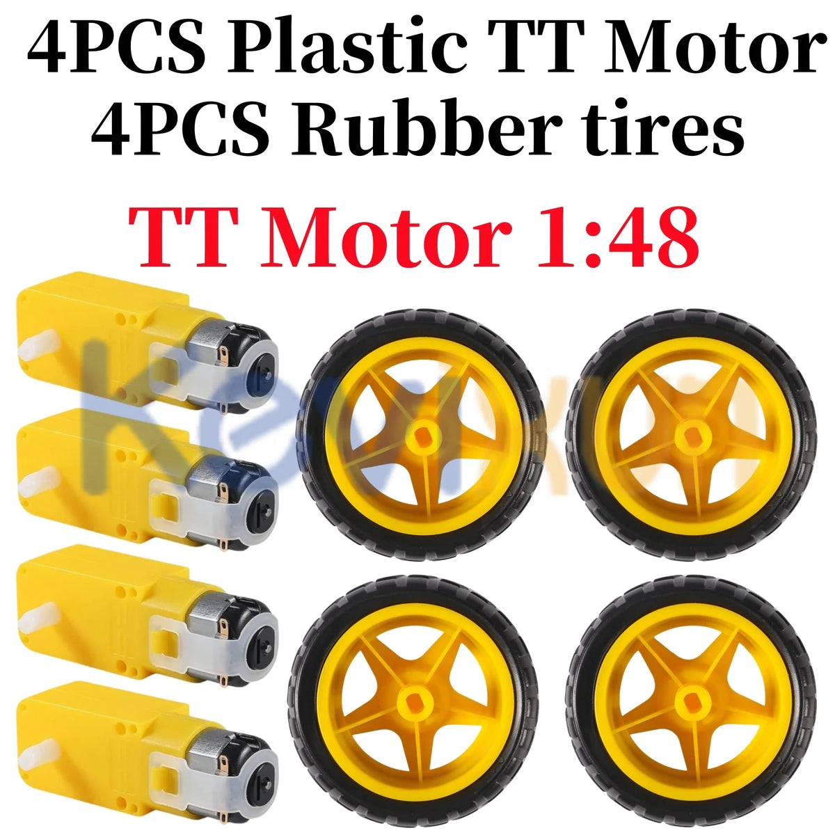 TT Gear Motor and Wheel Kit for DIY Robots