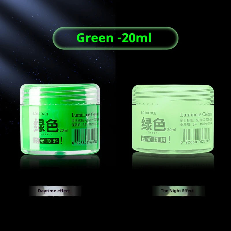 Glow-in-the-dark Pigment 20ml Fluorescent Acrylic Pigment