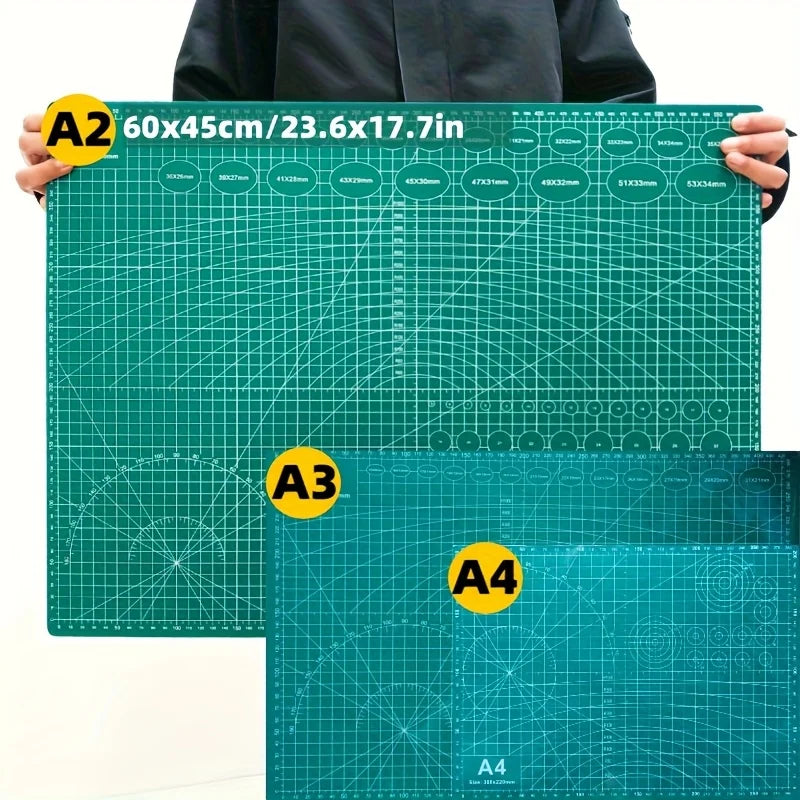 Gridded PVC Craft Cutting Mat, A3 or A4