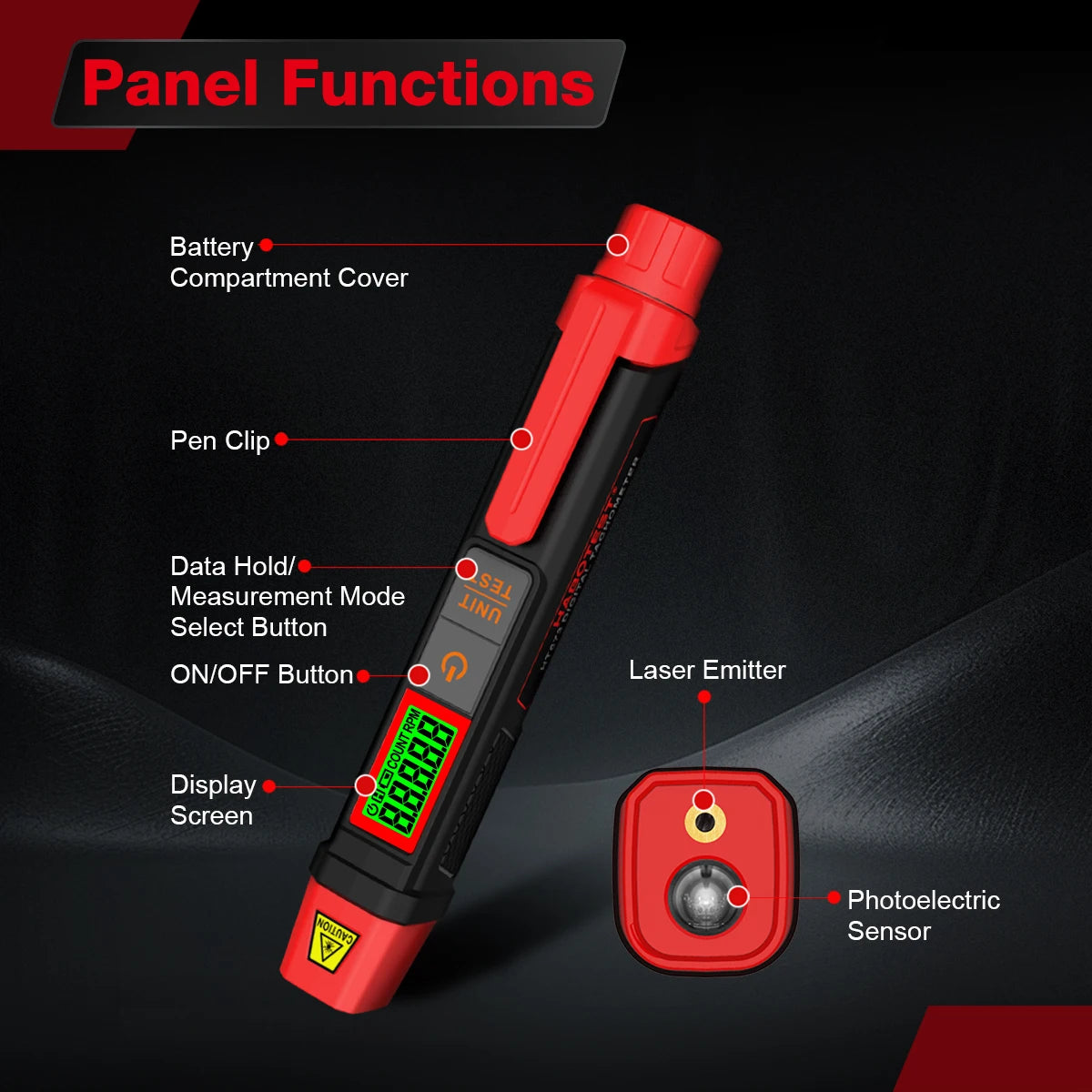 HT673 Non-Contact Laser Tachometer
