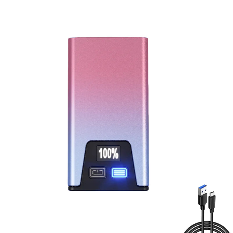 Lanterna de trabalho LED recarregável com visor digital