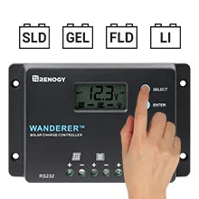 10A 12V/24V PWM Solar Charge Controller with LCD Display