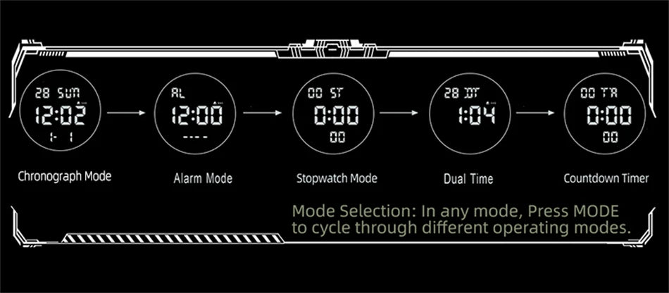 NORTH EDGE 2026 TERRAX Herrenuhr Digitaluhr Outdoor-Sport Schwimmen Wasserdicht 50M Stoppuhr Countdown Elektronische Uhr Für Herren
