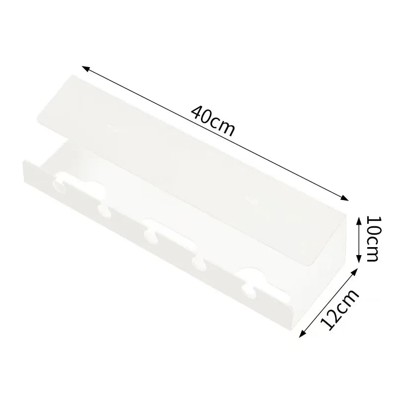 Under-Desk Cable Management Tray, Black or White