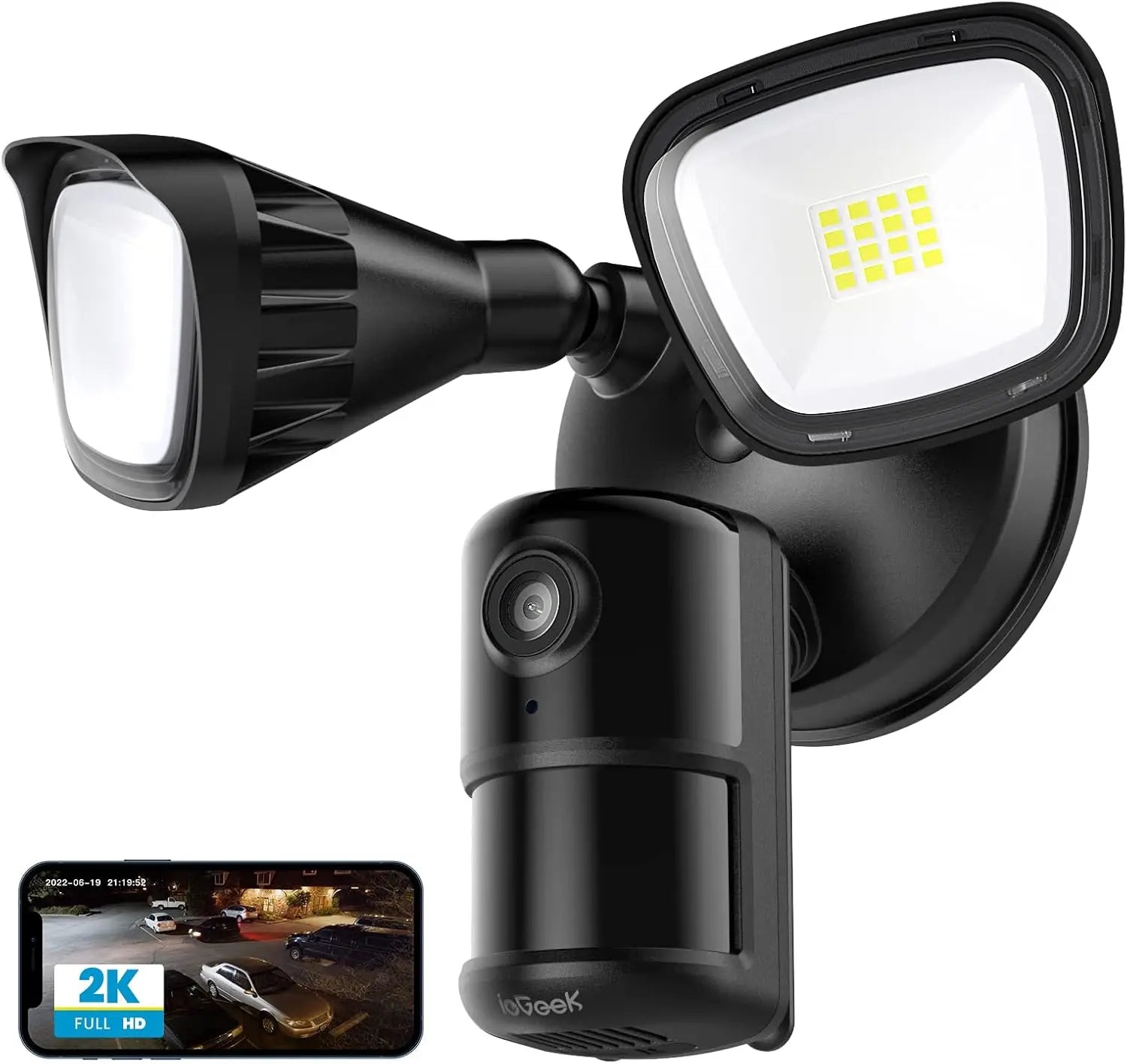 2K Outdoor Security Camera with Motion Sensor, Siren & Night Vision