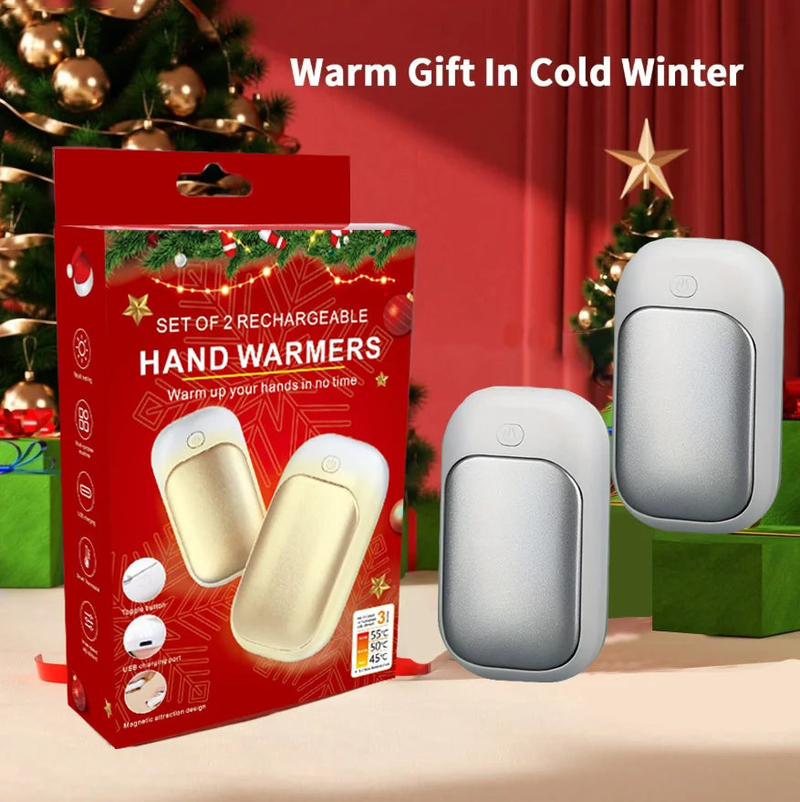 Magnetic Rechargeable Hand Warmer 2-Piece Set