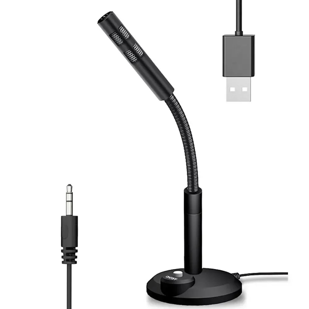 Desktop Gooseneck Microphone, USB or 3.5mm