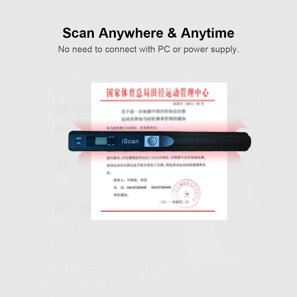 Portable A4 Document Scanner for JPG and PDF