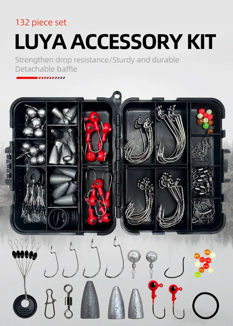 Set di accessori da pesca Texas Rig ShareShark — 132/133 pezzi