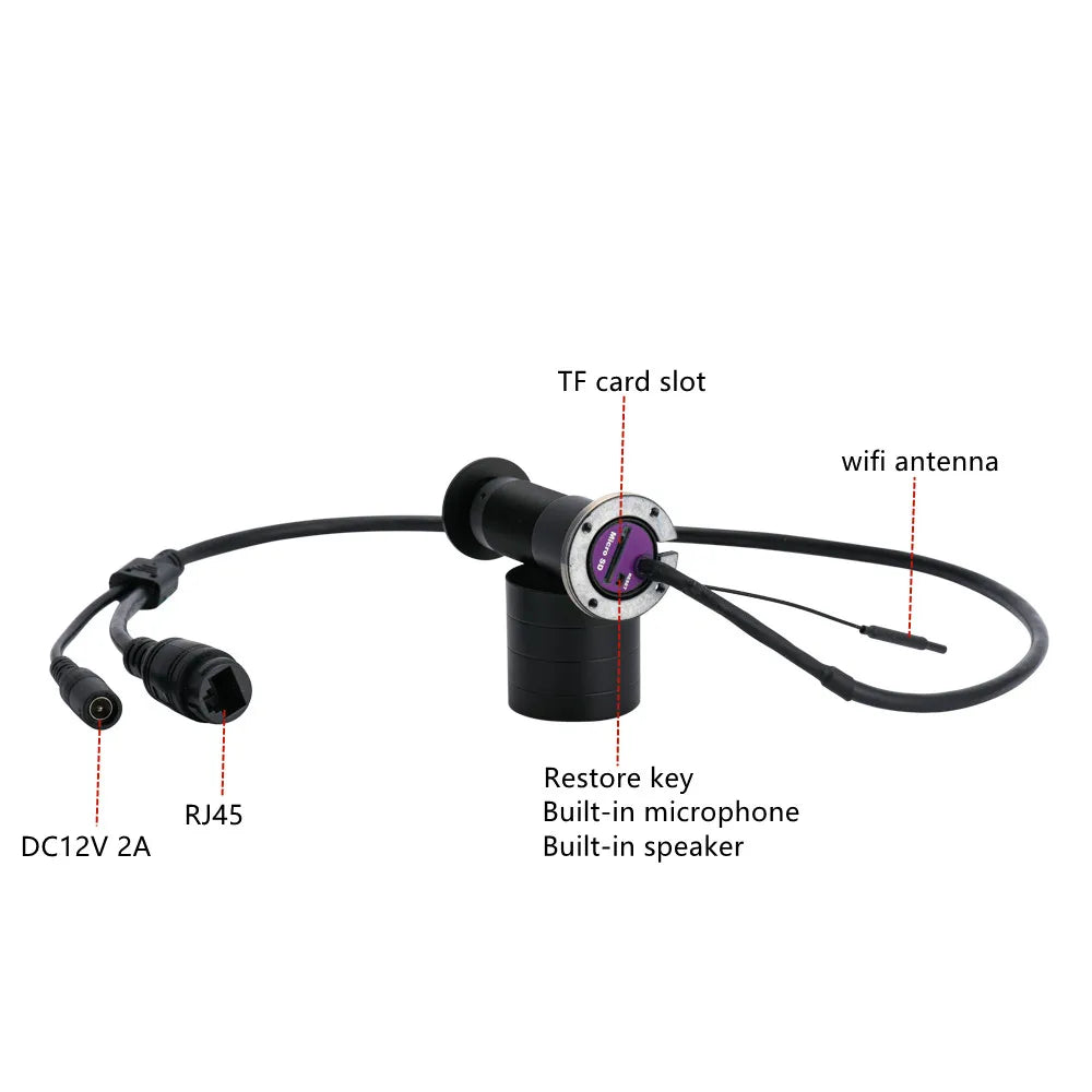 1080P Wide-Angle Peephole Security Camera with Motion Detection