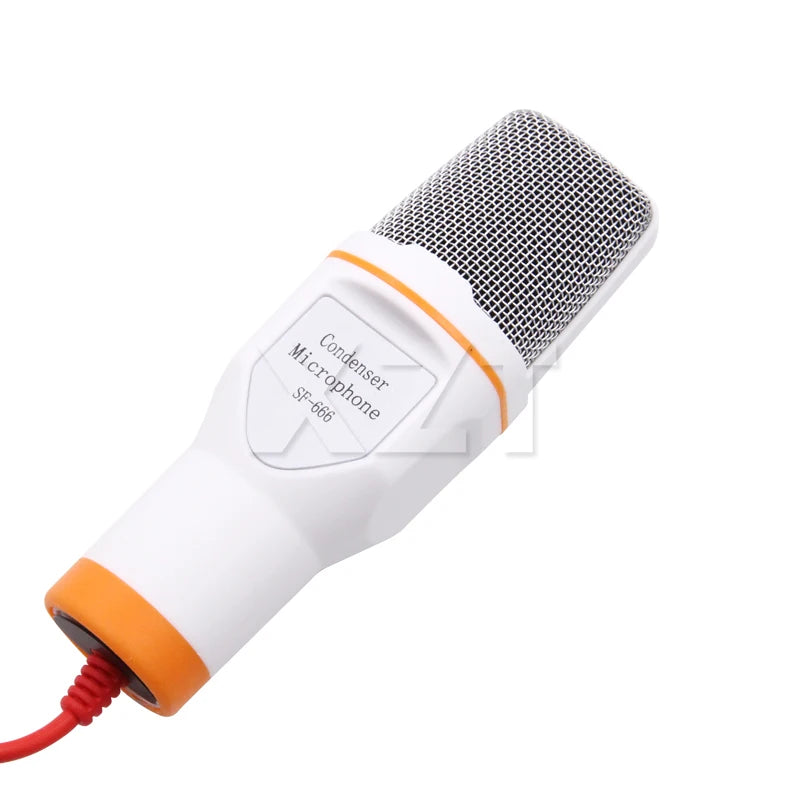 Wired Condenser Microphone with Holder, 3.5 mm Plug, for PC