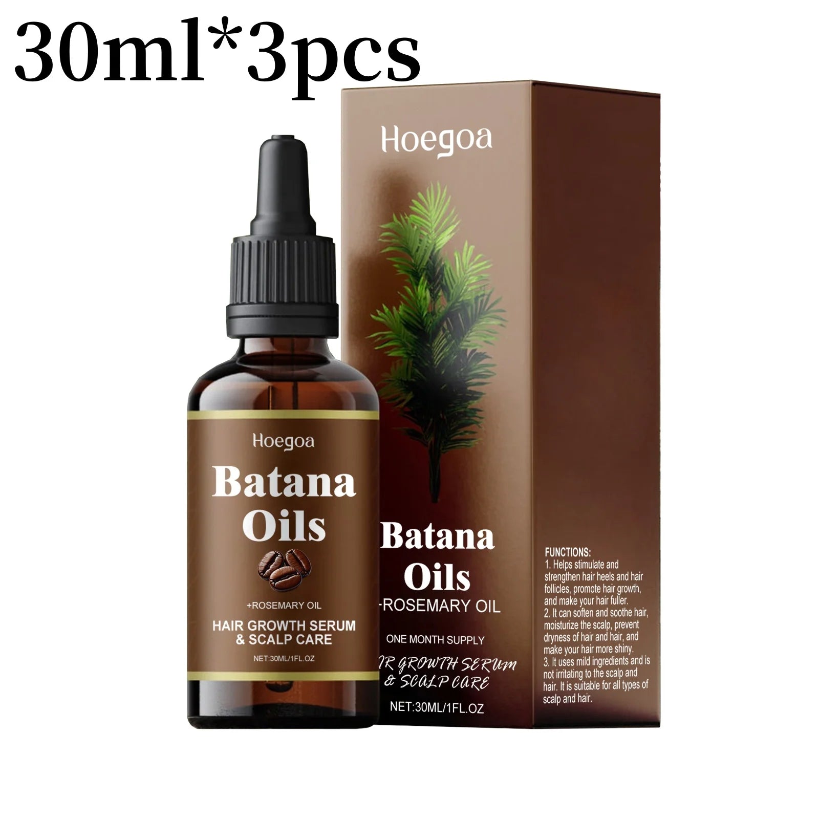 Batana Rosemary Hair Care Essential Oil Nourish Moisturize Improve Hair Quality Reduct Hair Loss Prevent Split Hair Care Product