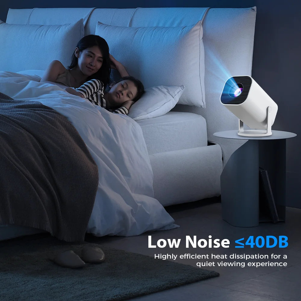 Mini proiettore intelligente 4K con Android 12 e design rotante