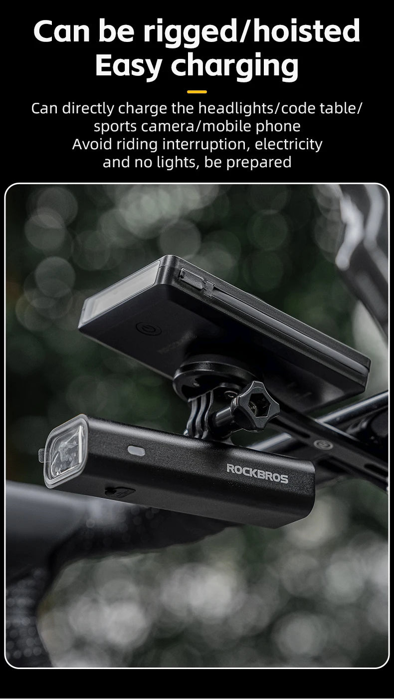Bicycle Front Light RL-S2, IPX6 Waterproof 10000mAh