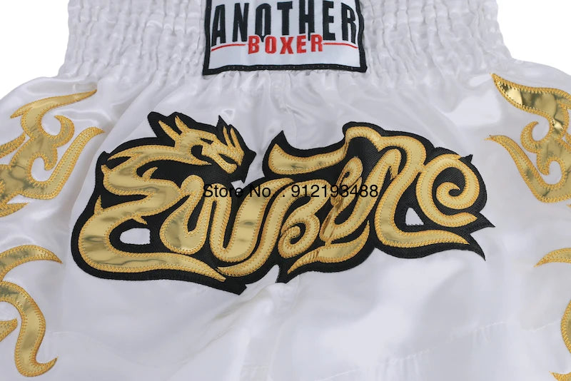 Muay Thai Shorts 2024 New Boxing Shorts Women Men Child Embroidery Kickboxing Training Pants Sanda Martial Arts Fight Equipment