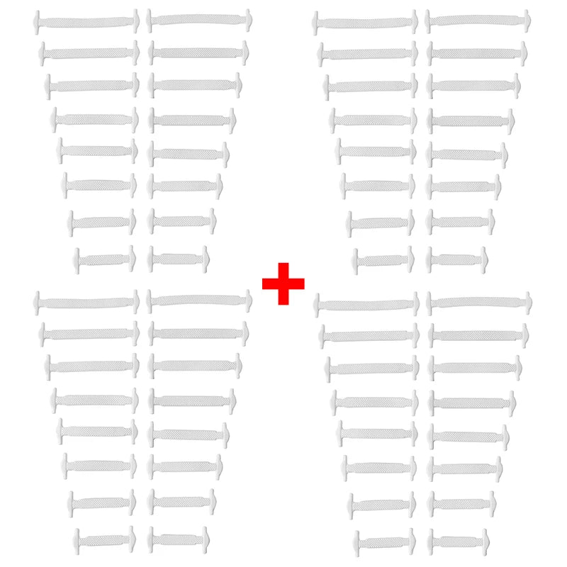 16pcs/lot Silicone Shoelaces No Tie Shoelaces 12 colors Elastic Lace Shoelace Creative Lazy Silicone Laces Rubber Lace