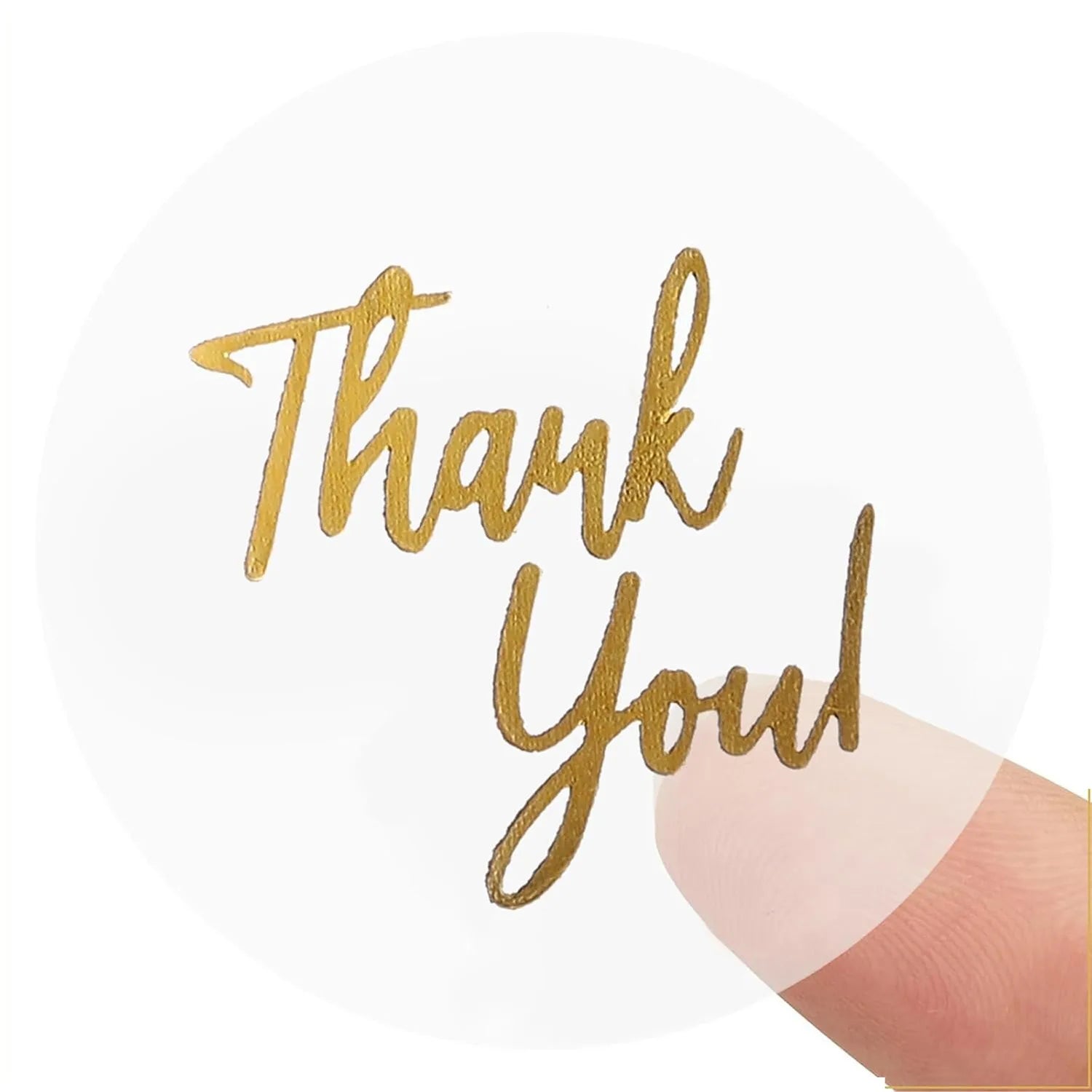 500 Pcs Gold Foil Thank You Stickers for Small Business
