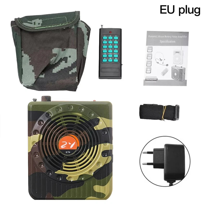E76 Professional Small Size Sound Amplifiers Decoy Calling Speaker Hunt Tool Remote Remote Control Amplifier Sound Amplifiers