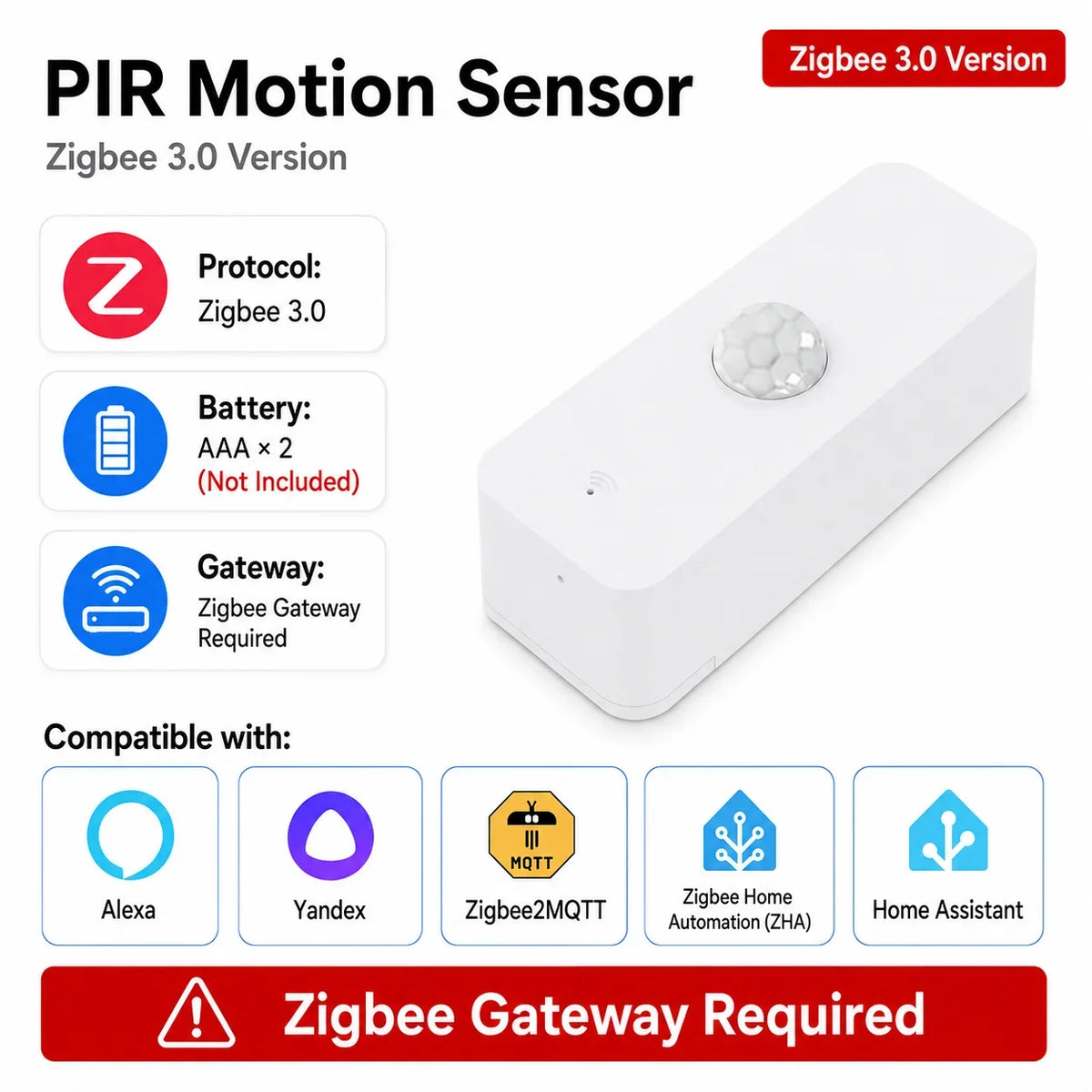 Zigbee PIR-bevegelsessensor - plattformalternativer