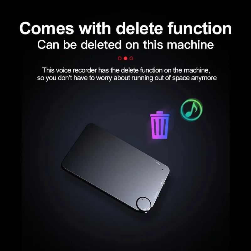 150 Hour Ultra-thin Card Digtal Voice Recorder Oculta 4-64GB Mini Activated Professional Sound Record Flash Drive Dictaphone MP3