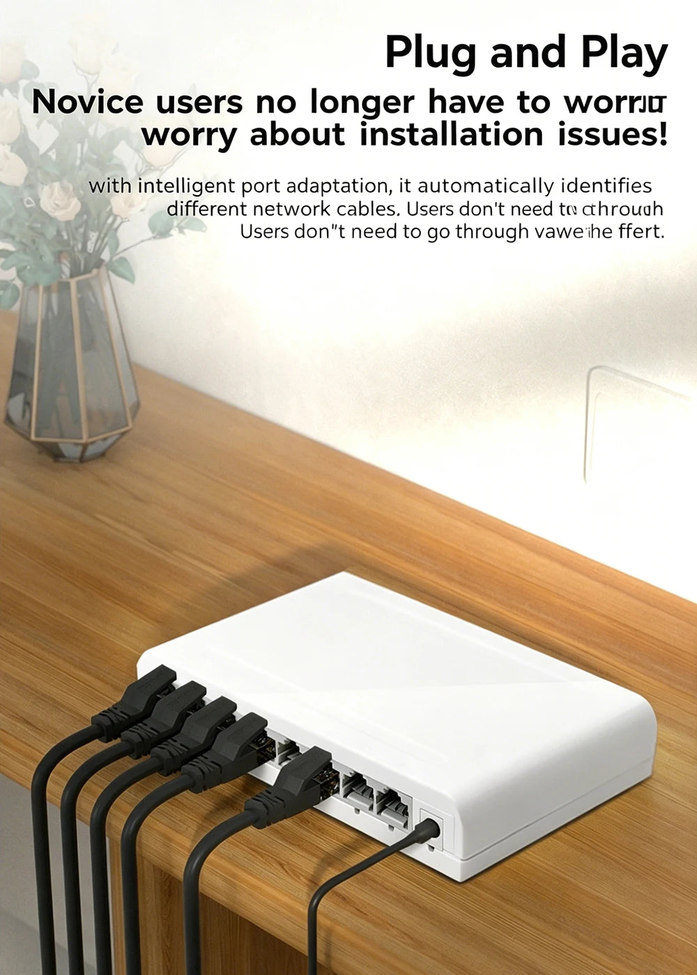 Mini Ethernet Switch - 5 or 8 Ports