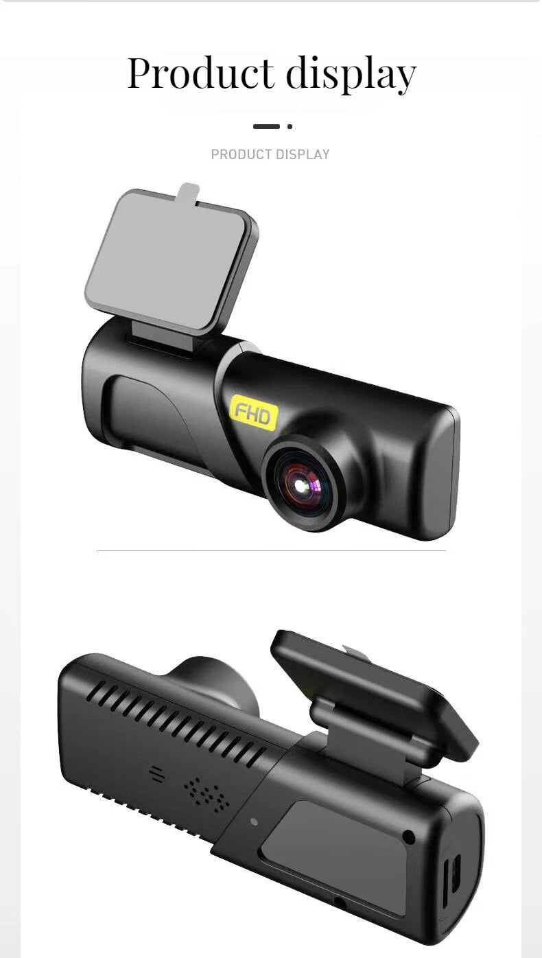 2K 1440P WiFi Dashcam med natvision, stemmestyring og GPS