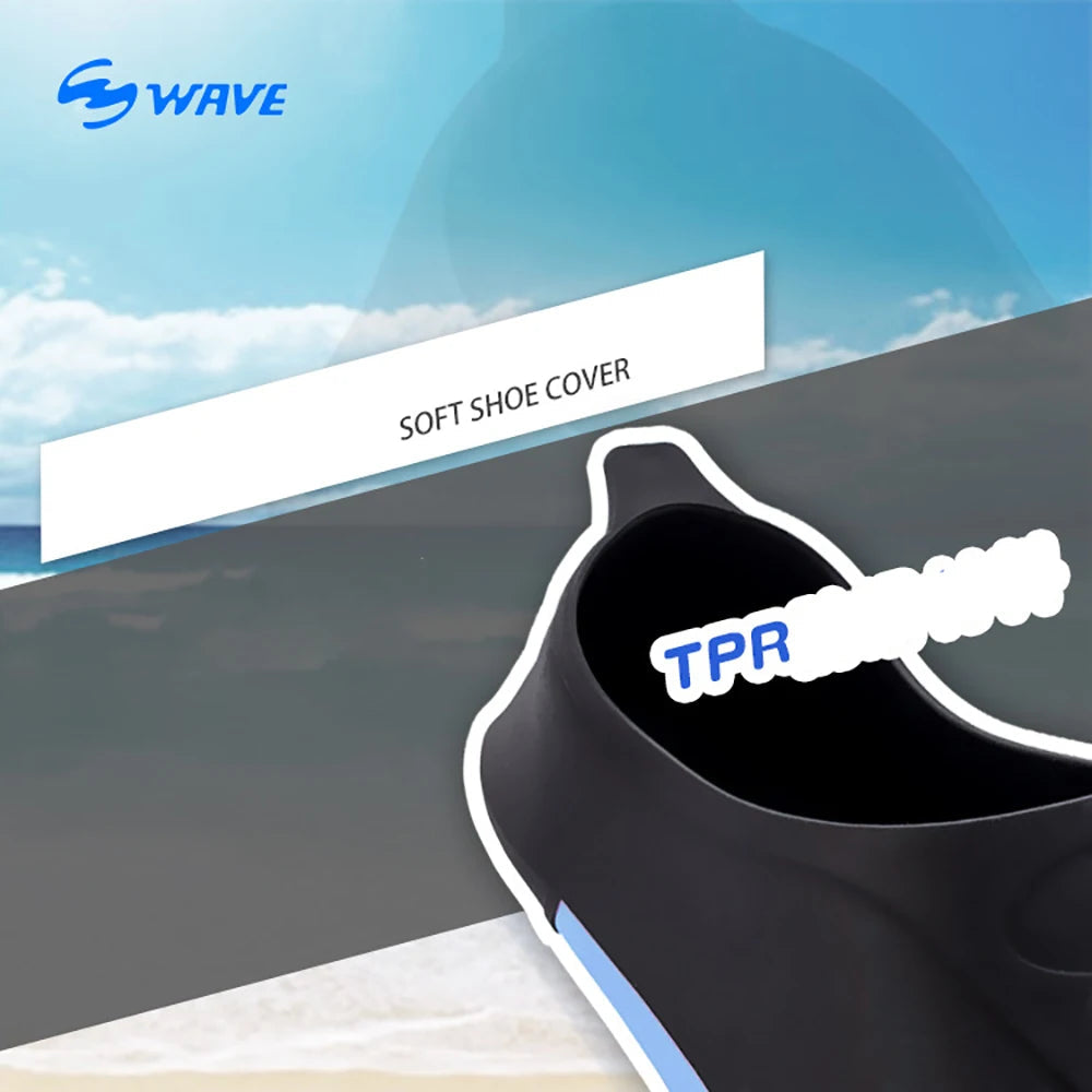 Professional Diving Fins Flexible Comfort TPR Non-Slip Swimming Rubber Snorkeling Swim Flippers Water Sports Beach Shoes