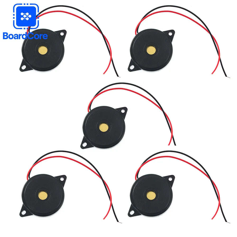 10-Pack 3040 Passive Piezoelectric Buzzers, 4 kHz, Pre-Wired