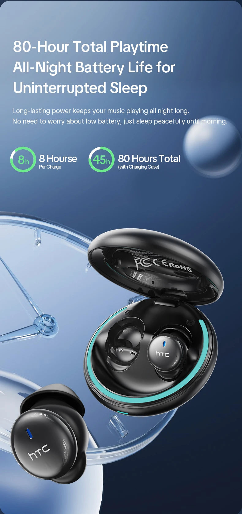 Wireless Bluetooth Sleep Earbuds with 30H Playtime