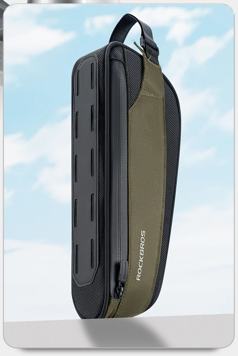 Bike Top Tube Frame Bag Rainproof Nylon Phone & Tool Storage