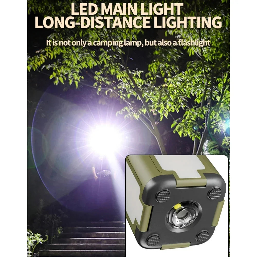 Solar and USB Rechargeable Folding Camping Light