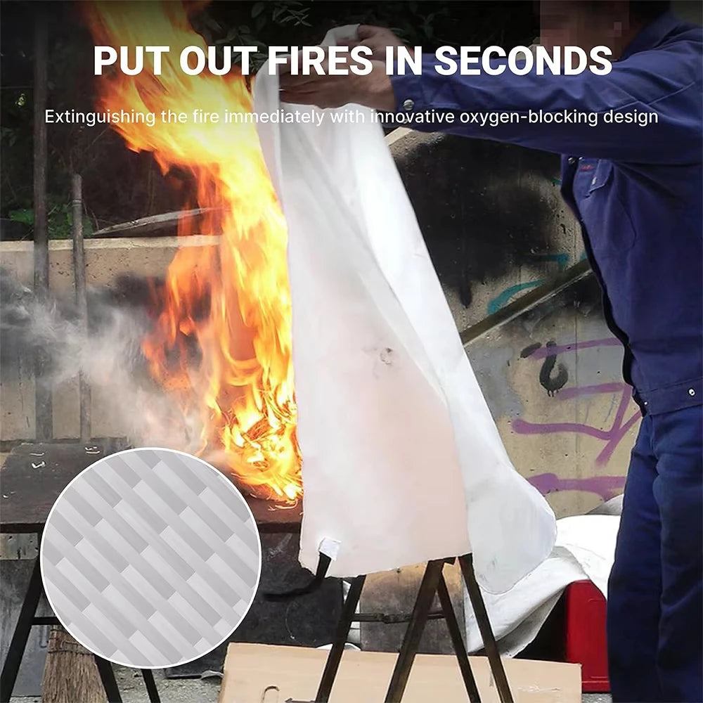 Emergency Fire Blanket 1m x 1m Fire Suppression Cover