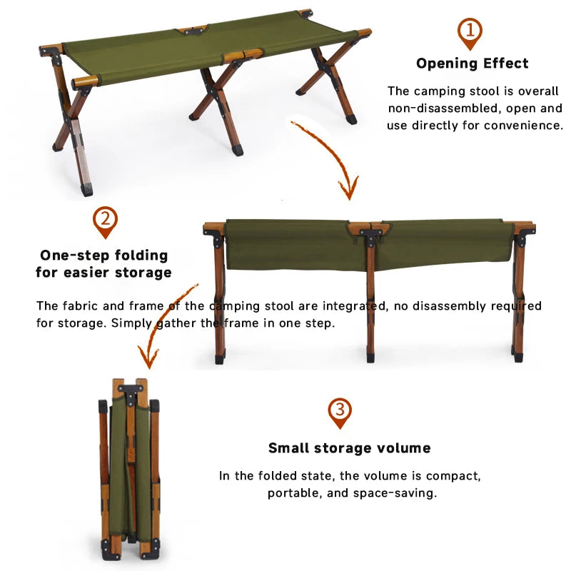 Double Camping Stool for Two | Lightweight Folding Outdoor Seat