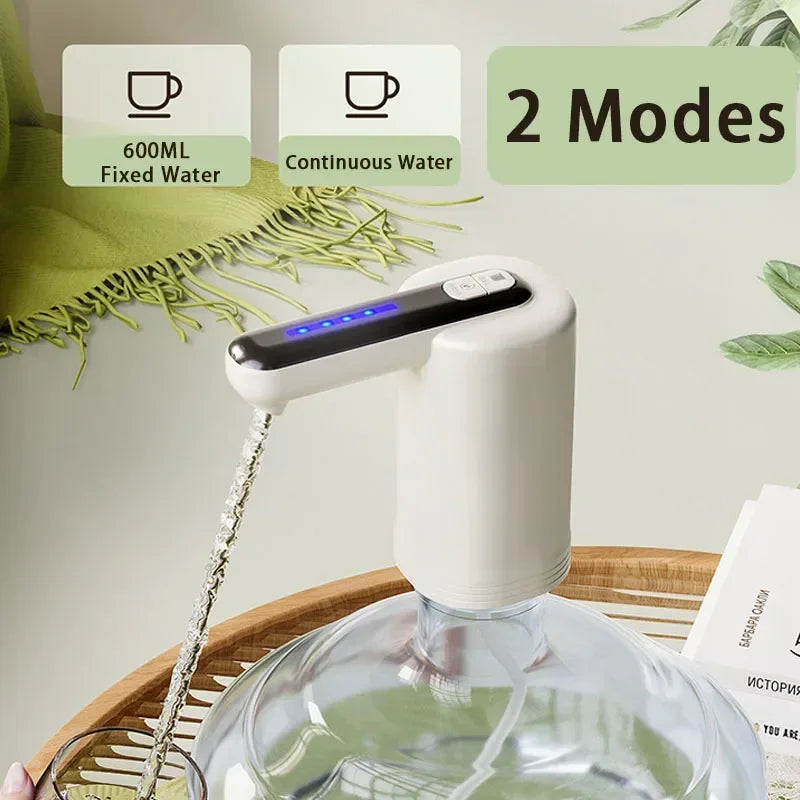 Oplaadbare waterdispenser voor flessen met USB-C