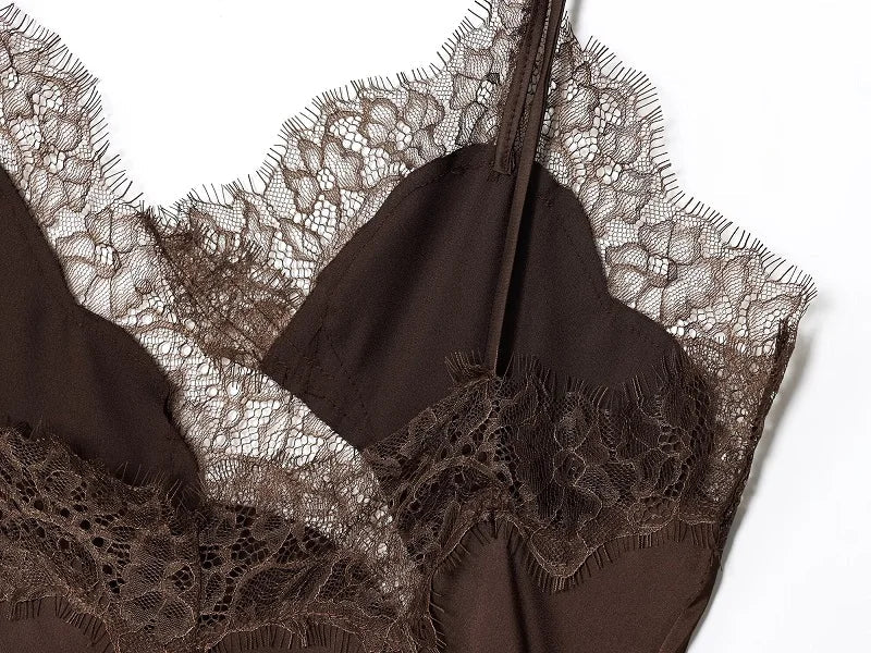 MUJER Lace Slip Mini Dress Women Satin Backless Summer Dress Woman Asymmetric Party Women's Dress Sexy Beach Dresses for Women