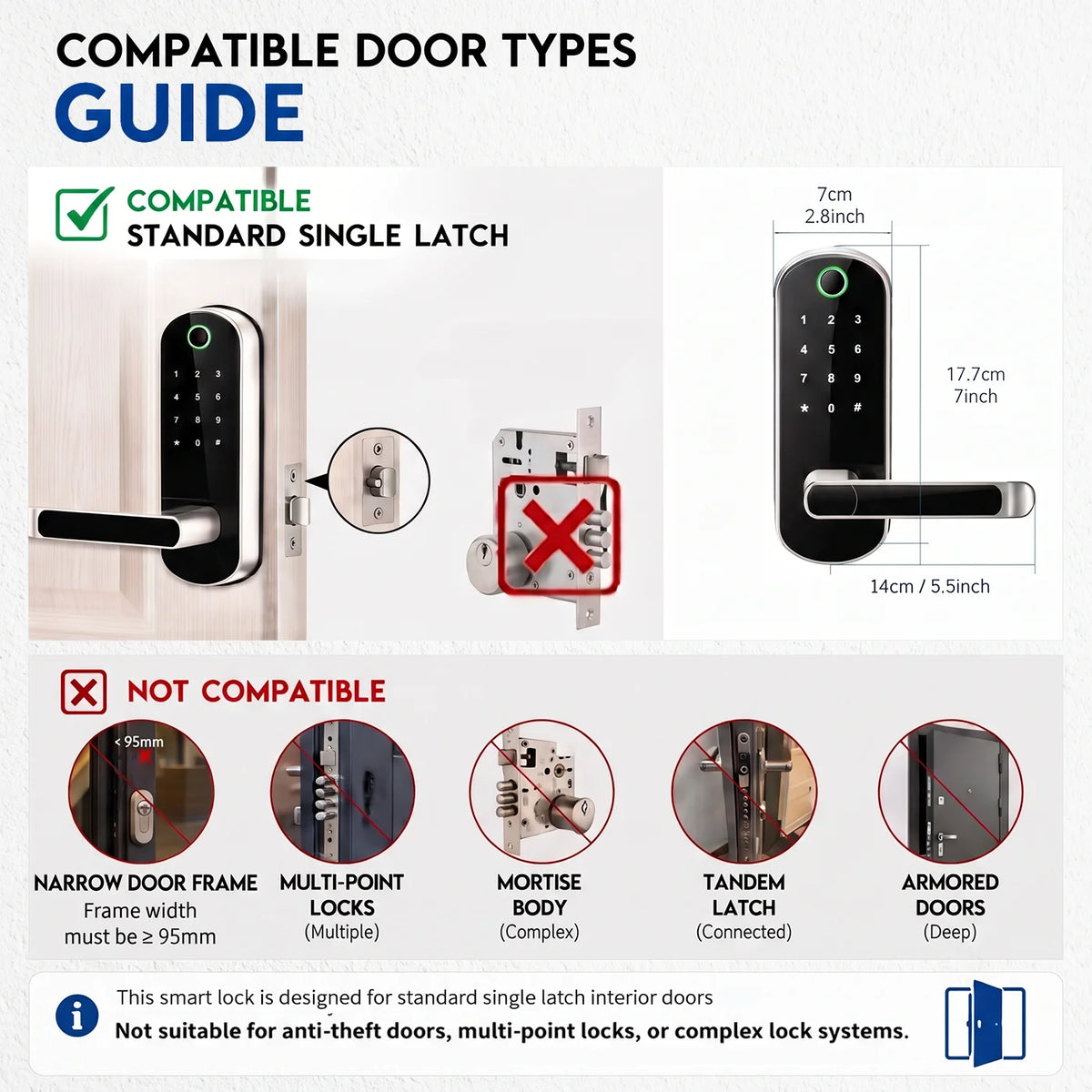 B05 Fingerprint and Keypad Door Lock