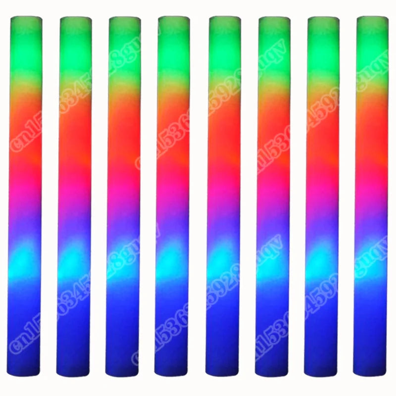 30Pcs Foam Glow Sticks with 3 Modes Colorful Led Flashing Glow Stick Glow in The Dark Party Supplies for Wedding Raves Concert