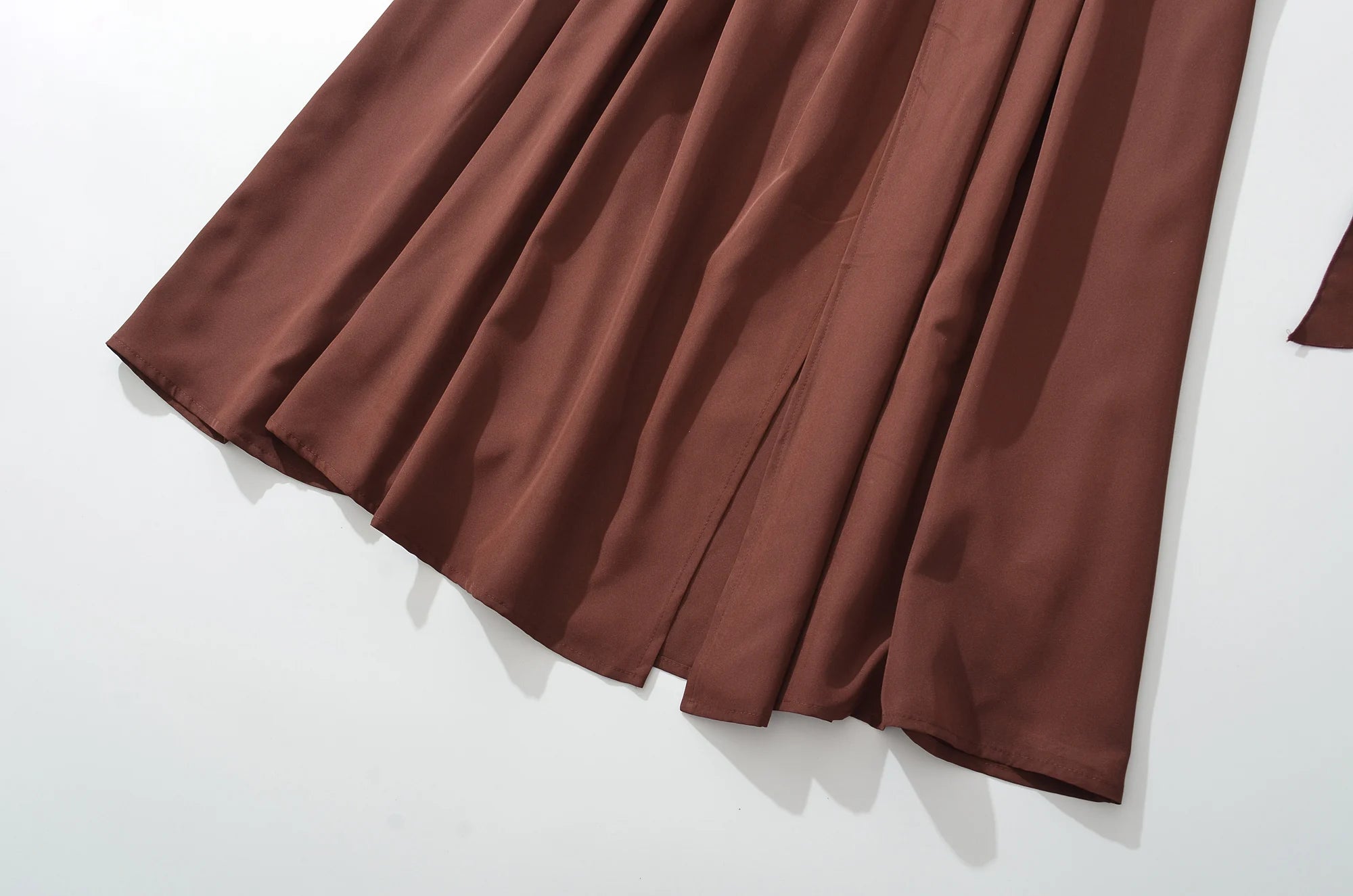 Sexy High Slit Midi Dress with Strapless A-Line Silhouette