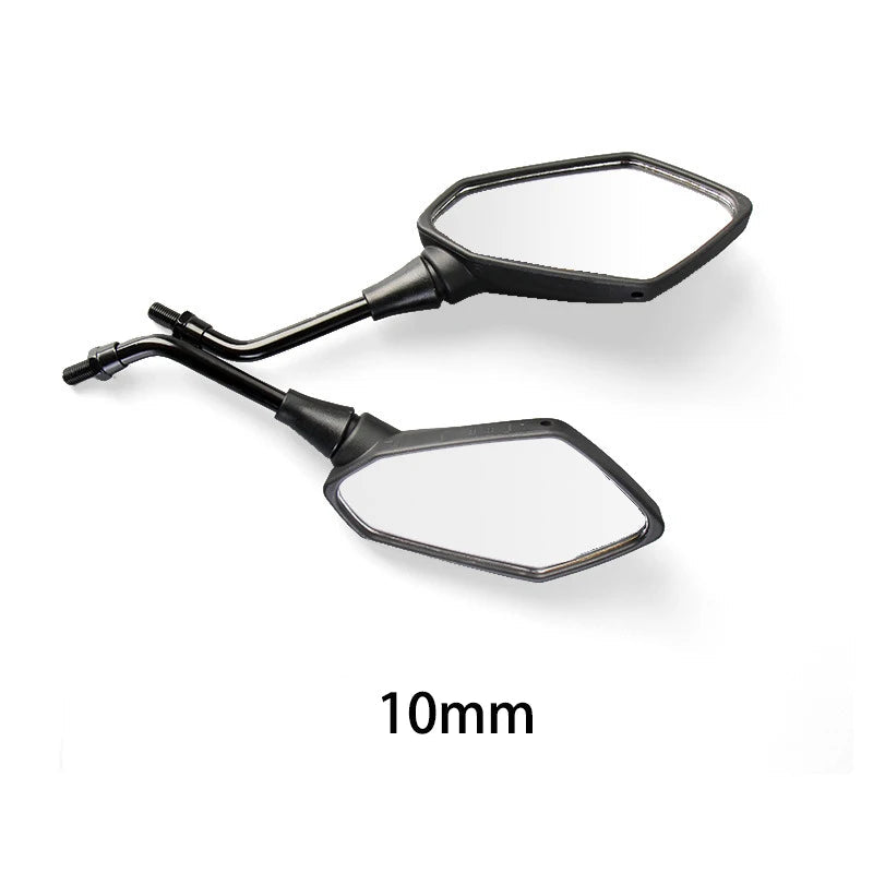 2Pcs/Pair Universial 8mm 10mm Motorcycle Mirror Scooter E-Bike Rearview Mirrors Electromobile Back Side Convex Mirror