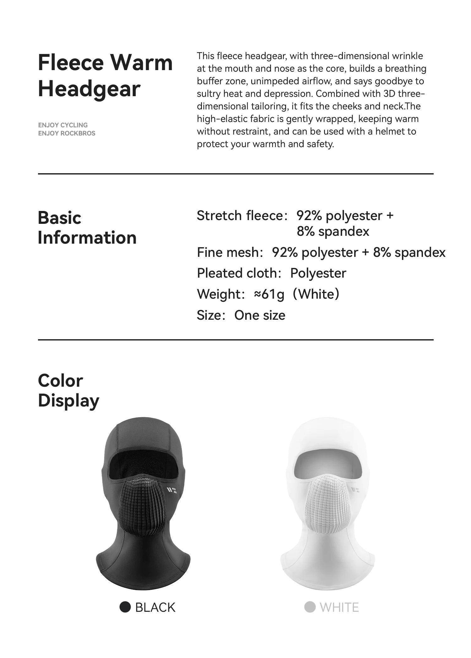 Winter Balaclava Face Mask Windproof Full Head Protection