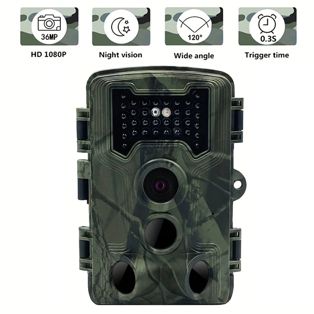 Mini Hunting Trail Camera 36MP 1080P Night Vision Wildlife Camera Motion Activated Tracking Photo Trap Cam Wild Surveillance