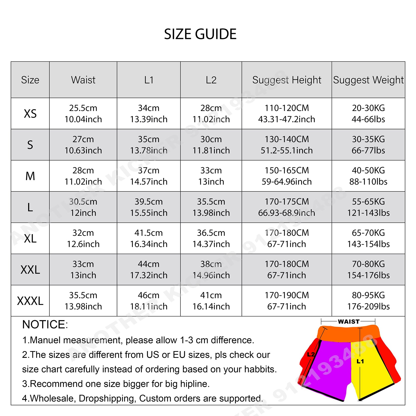 Muay Thai Shorts – Unisex Embroidered Kickboxing Training Pants for Men, Women & Kids by Another Kicker - Spy-shop.com