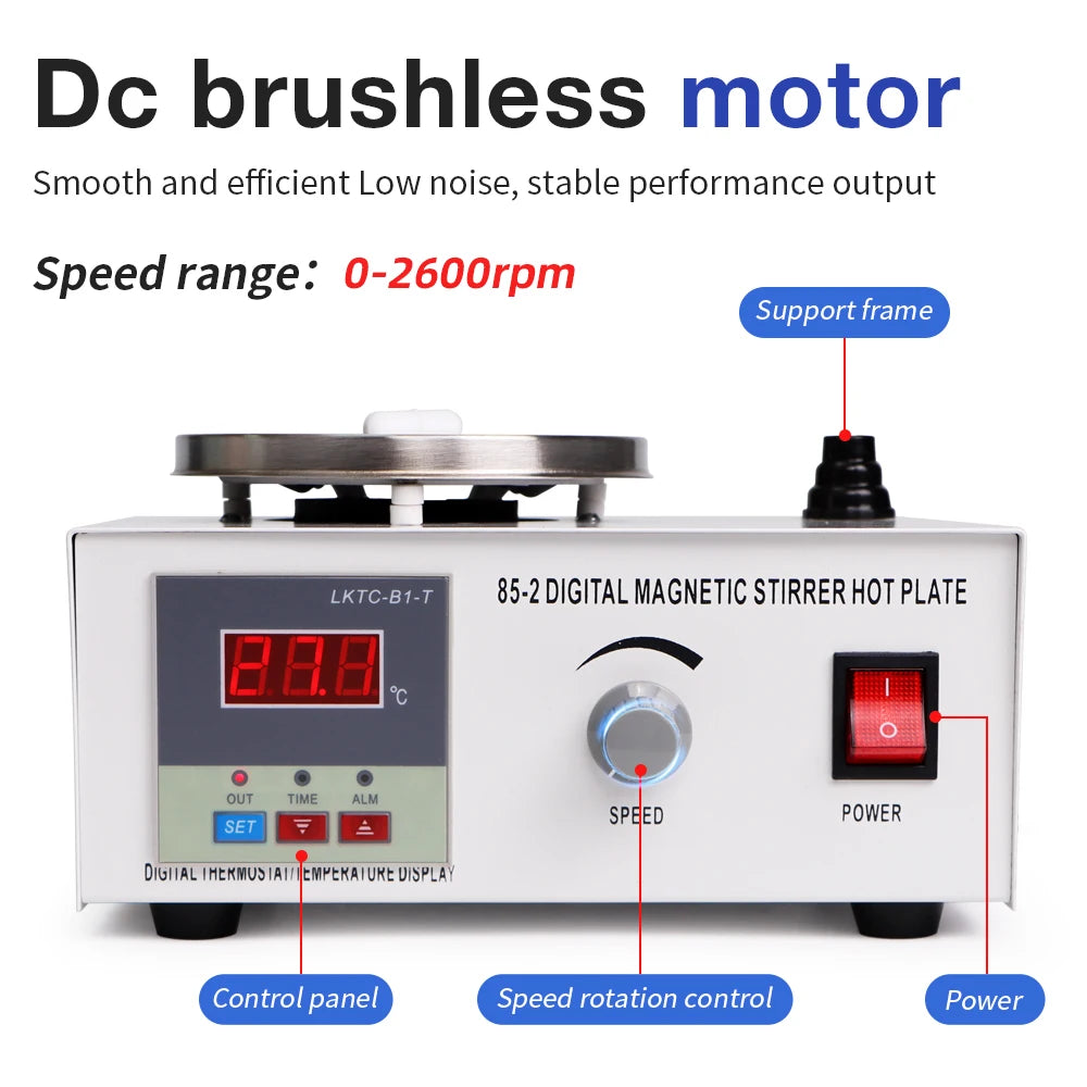 85-2 Heated Magnetic Stirrer - 1L, 220V