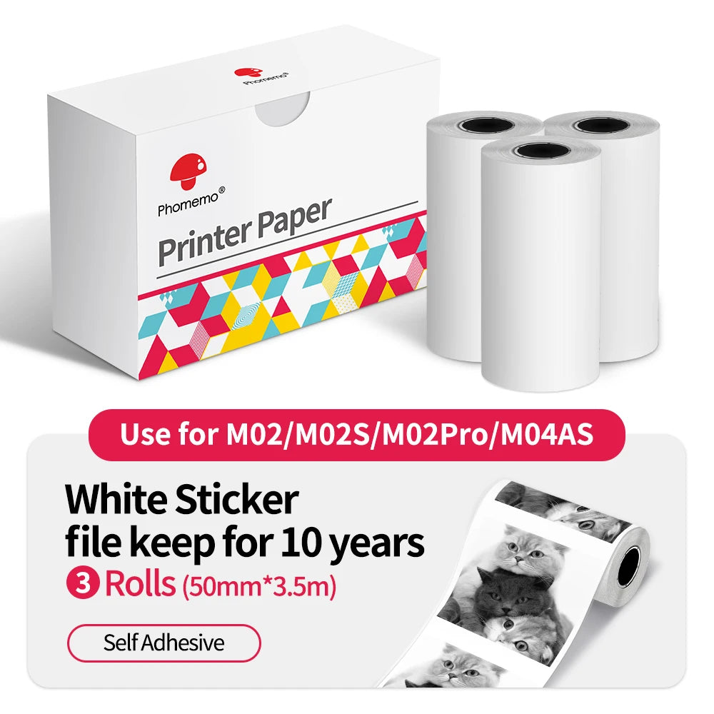 Thermal Printer Paper - Adhesive and Plain Options