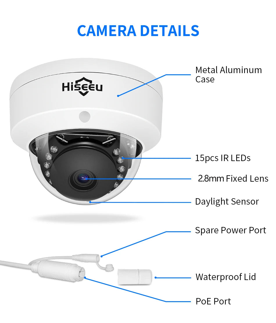5MP Dome PoE IP Camera with Face Comparison