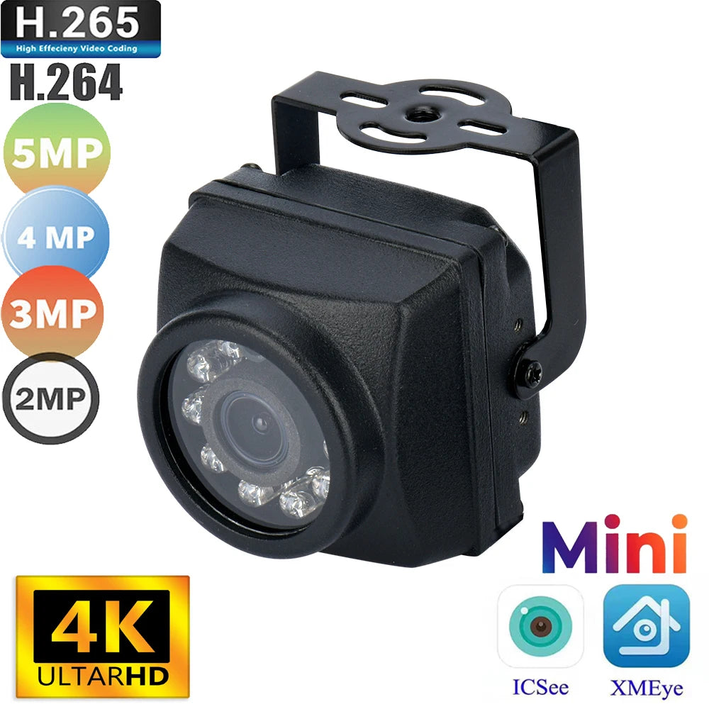8MP 4K IR IP Security Camera with Motion Detection, H.265, Audio, Waterproof