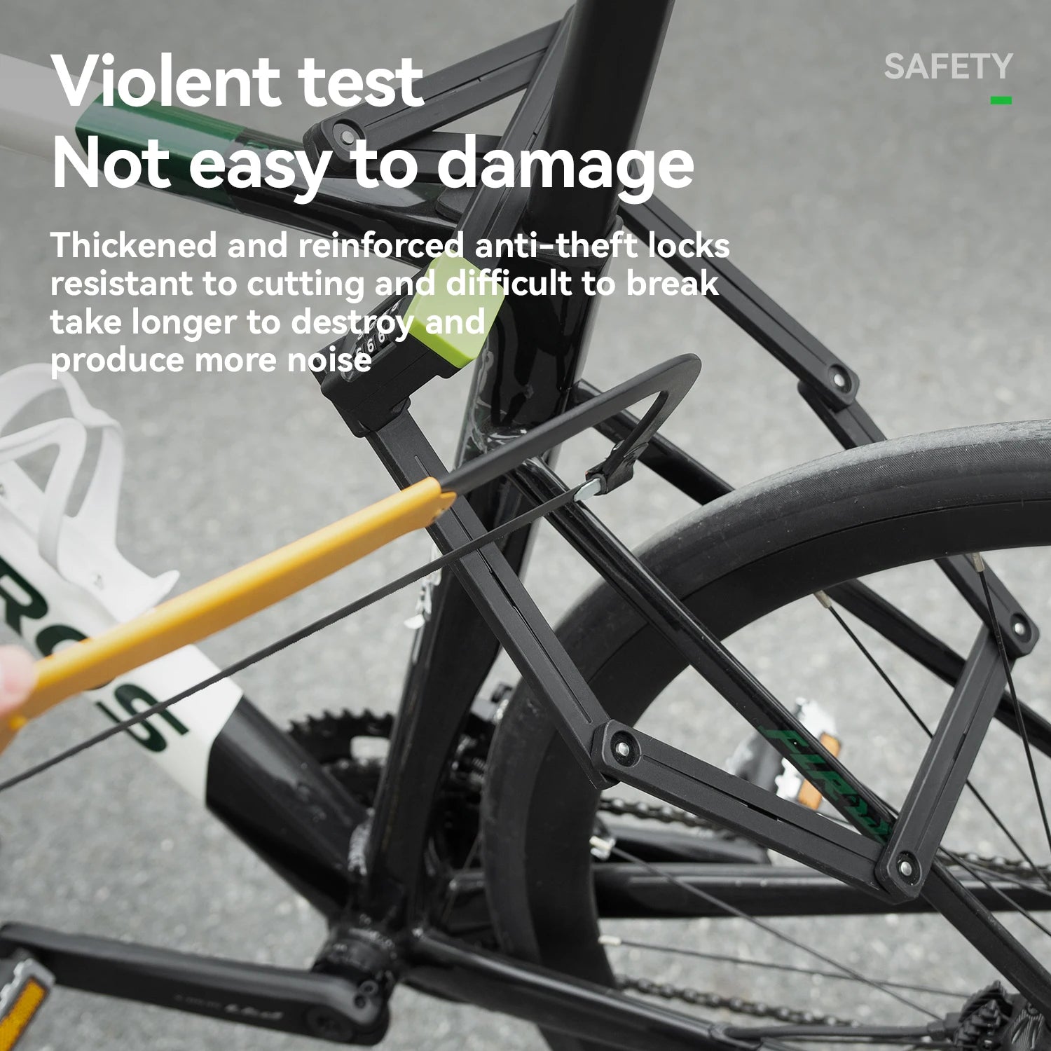 Folding Bike Combination Lock with Alloy Steel Body