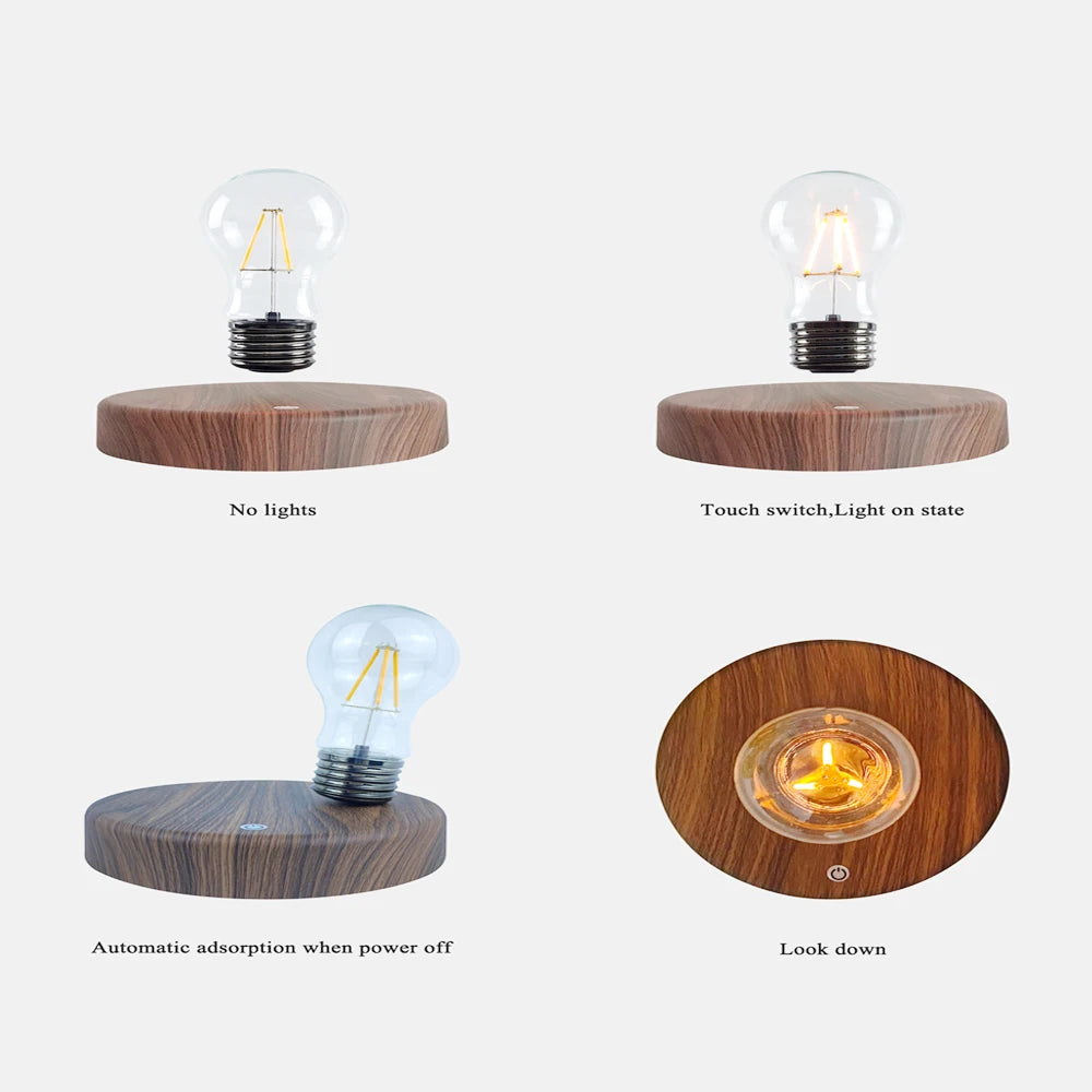 Magnetic Levitation Lamp with Floating Glass LED Bulb