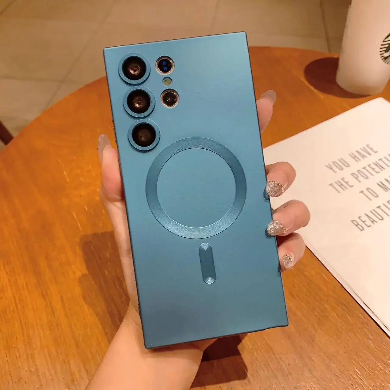 Lyxigt MagSafe magnetiskt fodral för Samsung Galaxy