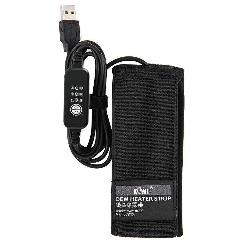 Cinta calefactora para lente de cámara USB